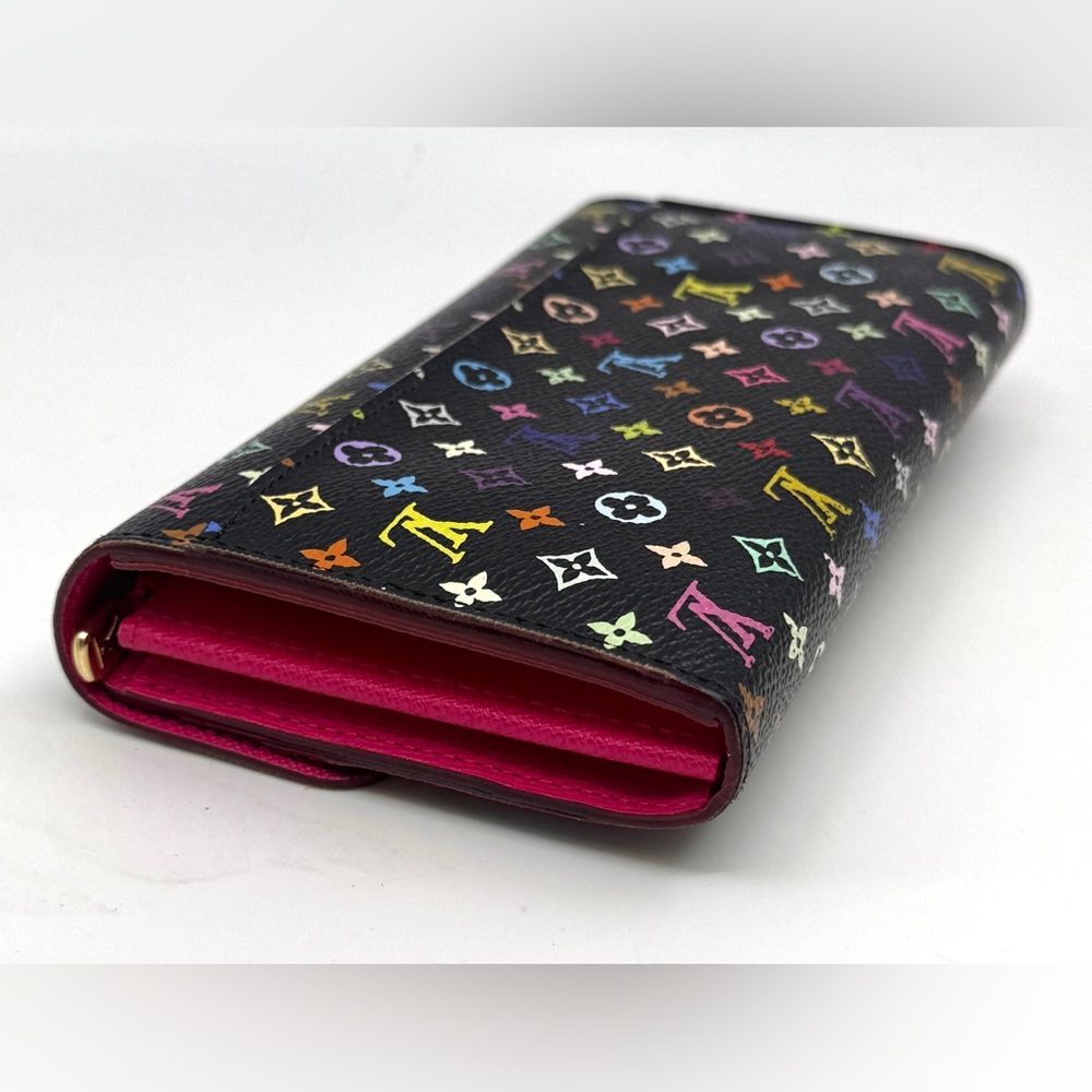 Authentic Louis Vuitton Monogram Multicolor Porte Feuille Sala Wallet M60668 - Picture 6 of 13